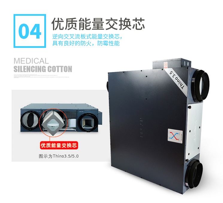 優(yōu)質能量交換芯 別墅新風系統(tǒng) 全熱交換新風
